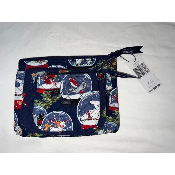 Vera Bradley NWT Cosmetic Trio in Snow Globes (RETIRED PATTERN) #218 - Picture 2 of 5